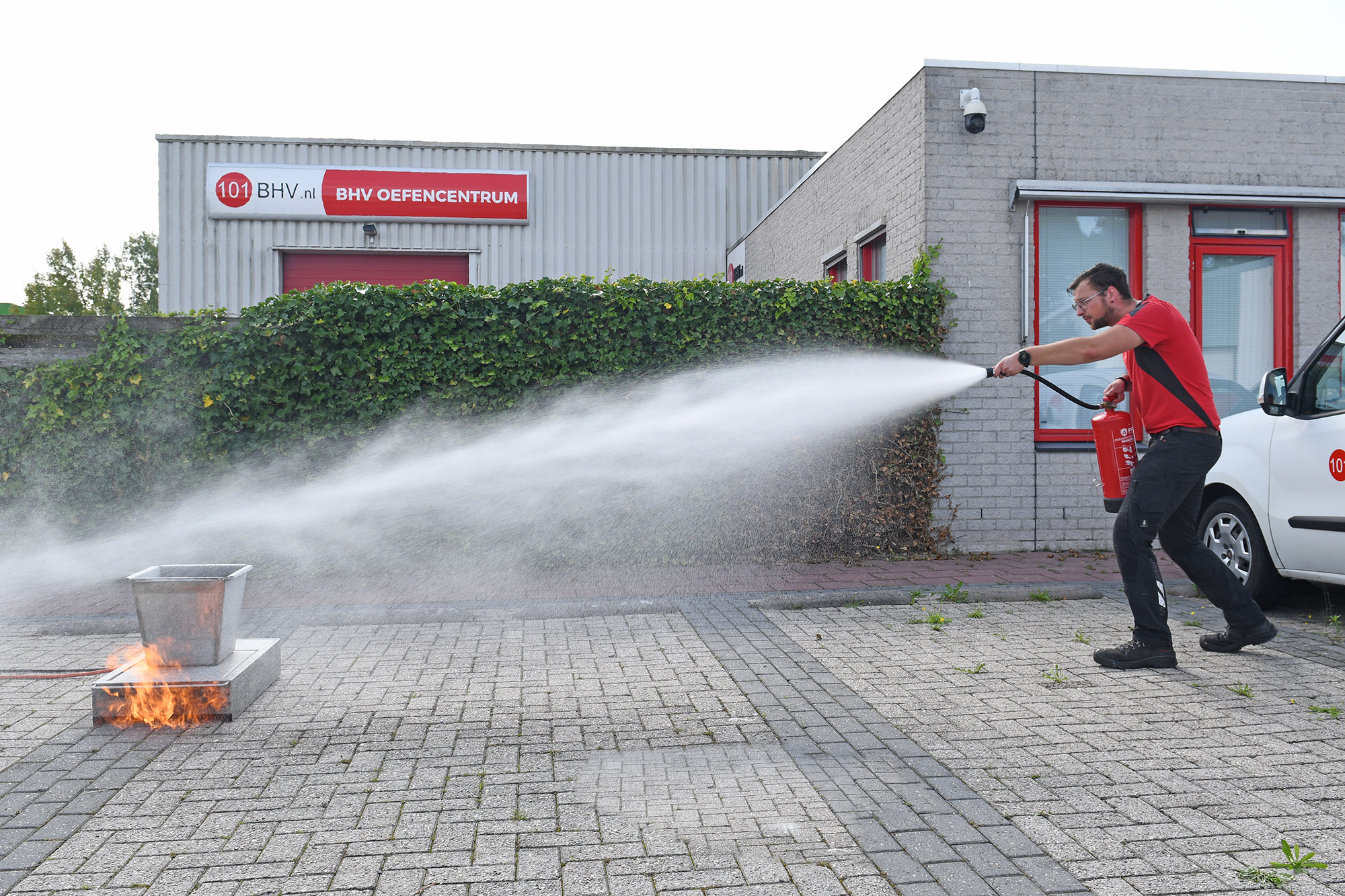 Brand Blussen Demonstratie