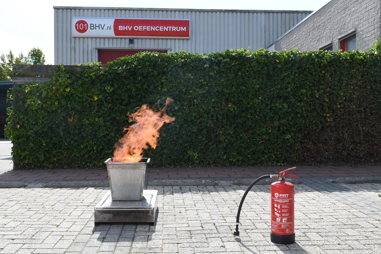 Brandblusser Met Een Brandje